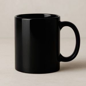 Classic Ceramic Coffee Mug – Black & White Edition